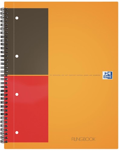 Oxford INTERNATIONAL filingbook, 200 bladzijden,ft A4+, geruit 5 mm