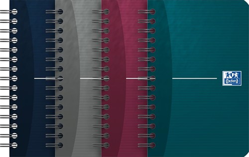 Oxford Office Essentials carnet de notes, 180 pages, ft 9 x 14 cm, quadrillé 5 mm, couleurs assorties