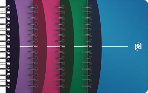 Oxford Office Urban Mix carnet de notes, 180 pages, ft 9 x 14 cm, quadrillé 5 mm, couleurs assorties