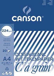 Canson tekenblok C à grain 224 g/m², ft 21 x 29,7 cm (A4)