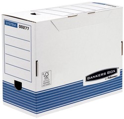 Bankers Box System boîte d'archives, ft A4, dos de 15 cm, bleu