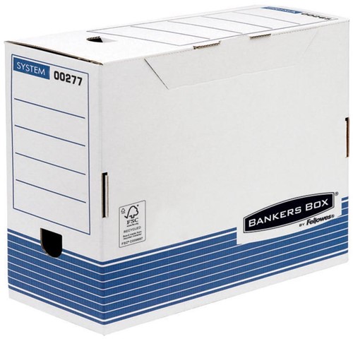 Bankers Box System transfer archiefdoos, ft A4, rug van 15 cm, blauw