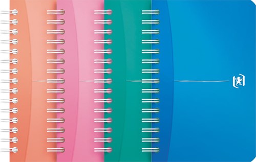 Oxford Office My Colours cahier de notes, 180 pages, ft 9 x 14 cm, quadrillé 5 mm, couleurs assorties