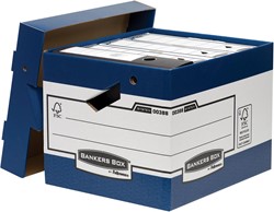 Bankers Box boîte à archives, format 33,3 x 29,2 x 40,4 cm, bleu