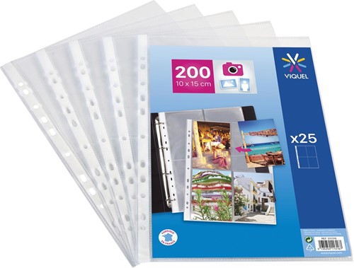 Viquel geperforeerde showtas voor foto's, pak van 25 stuks