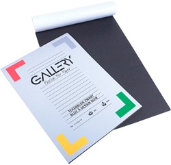 Gallery papier à dessin, 120 g, ft 21 x 29,7 cm, A4, noir, bloc de 20 feuilles
