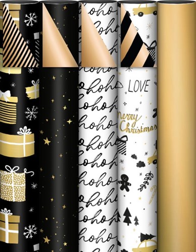 KP papier cadeau Noël, 70 cm x 2 m, assorti