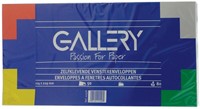 Gallery enveloppen 114 x 229 mm, met venster rechts, stripsluiting, pak 50 stuks