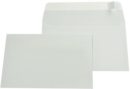 Gallery enveloppen ft 114 x 162 mm, stripsluiting, binnenzijde grijs, doos van 500 stuks