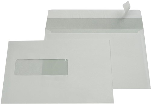 Gallery enveloppes, ft 156 x 220 mm, bande adhésive, fenêtre à gauche (ft 40 x 110 mm)