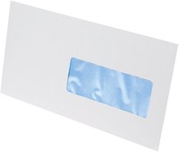 Gallery enveloppen ft 114 x 229 mm, venster rechts, stripsluiting, doos van 500 stuks