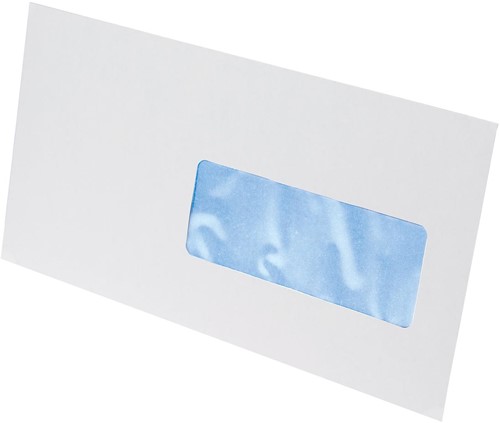 Gallery enveloppes, ft 114 x 229 mm, bande adhésive, fenêtre à droite (ft 40 x 110 mm)