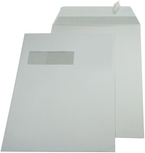Gallery enveloppes ft 229 x 324 mm (C4) bande adhésive, fenêtre à gauche (ft 40 x 110 mm)