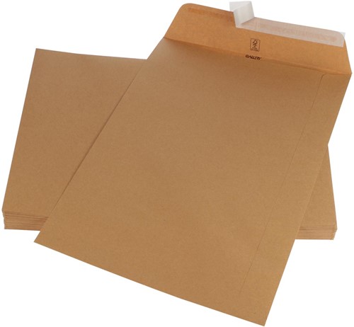 Gallery Pochettes kraft, ft 250 x 353 mm, bande adhésive, boîte de 250 pièces
