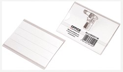 OFFICE products badge avec clip combiné, 90 x 57 mm