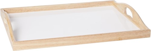 Cosy dienblad uit bamboevezel, ft  40,5 x 30,5 x 5 cm, wit