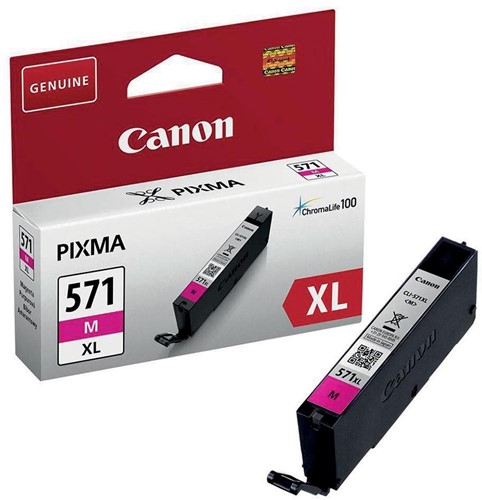 Canon inktcartridge CLI-571XL, 375 foto's, OEM 0333C001, magenta 1 Stuk