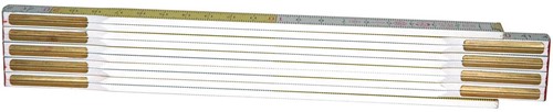 Stanley duimstok vouwmeter, 15 mm x 2 m, wit/geel