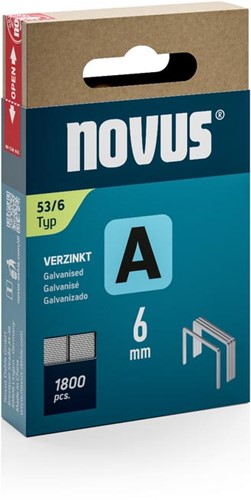 Novus agrafes A  53/6, boîte de 1800 agrafes