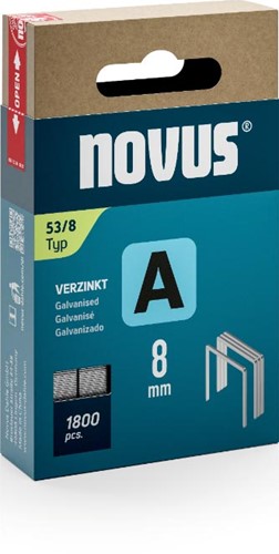Novus agrafes A  53/8, boîte de 1800 agrafes