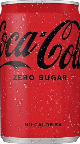 Coca-Cola Zero frisdrank, mini blik van 15 cl, pak van 24 stuks