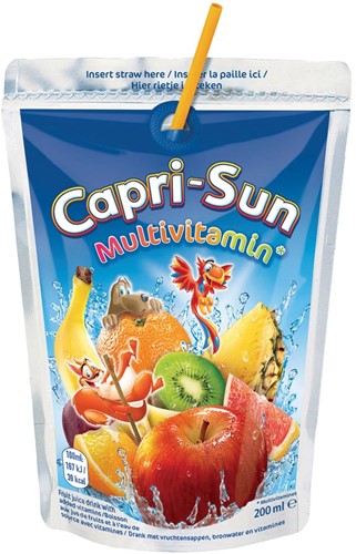 Capri-Sun jus de fruits Multivitamin, poche de 200 ml, paquet de 10 pièces