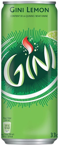 Gini boisson rafraîchissante, canette de 33 cl, paquet de 24 pièces