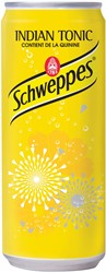 Schweppes Indian Tonic frisdrank, blikje van 33 cl, pak van 24 stuks
