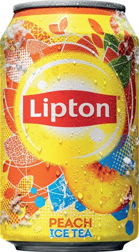 Lipton Ice Tea Peach frisdrank, niet bruisend, blik 33 cl, pak 24 stuks