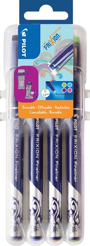 Pilot feutre Frixion Fun, couleurs assorties, set de 4 pièces
