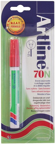 Permanent marker Artline 70N rood, op blister