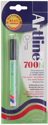 Permanent marker Artline 700N zwart, op blister