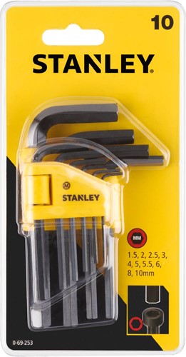 Stanley stiftsleutelset 1,5-10 mm, set van 10 stuks