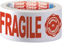 Tesa ruban adhésif d'emballage: FRAGILE, ft 50 mm x 66 m