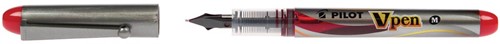 Pilot stylo plume V-Pen Silver, rouge