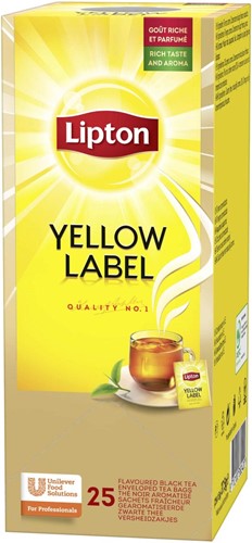 Lipton thee Feel Good Selection, Yellow label, doos van 25 zakjes 25 Stuk