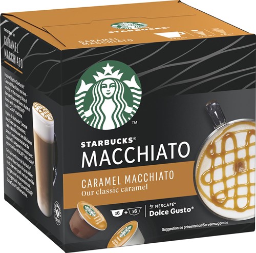 Starbucks by Nespresso dosettes de café Starbucks, caramel macchiato, paquet de 12 pièces