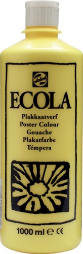 Talens Ecola gouache flacon de 1000 ml, jaune citron