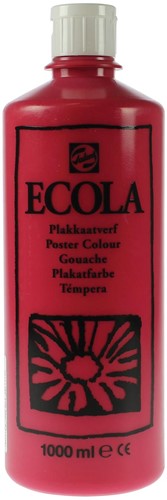 Talens Ecola plakkaatverf flacon van 1000 ml, karmijn