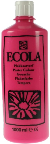 Talens Ecola plakkaatverf flacon van 1000 ml, tyrisch roze (magenta)