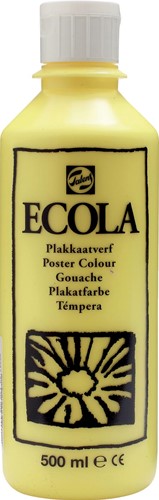Talens Ecola gouache flacon de 500 ml, jaune citron