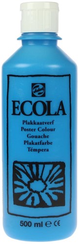 Talens Ecola plakkaatverf flacon van 500 ml, lichtblauw