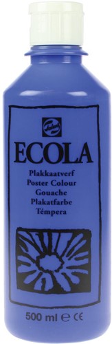 Talens Ecola plakkaatverf flacon van 500 ml, donkerblauw