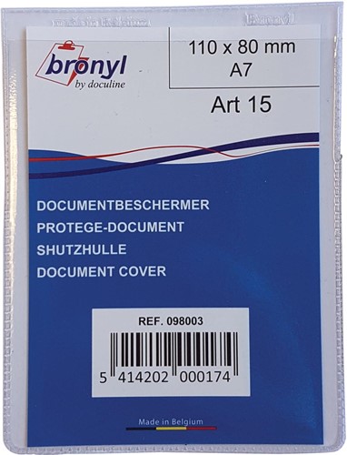 Bronyl étui en U en PVC transparente de 180 microns, ft A7