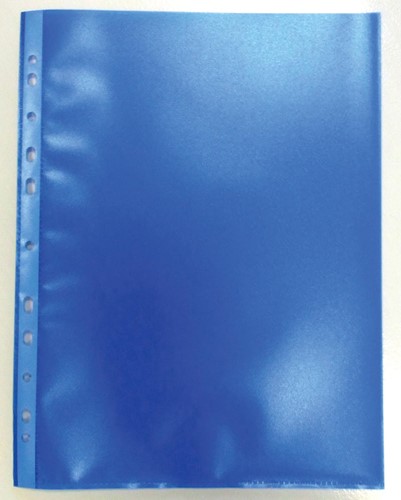 Bronyl Pochette perforée, bleu, paquet de 50