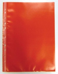 Bronyl Pochette perforée, rouge, paquet de 50