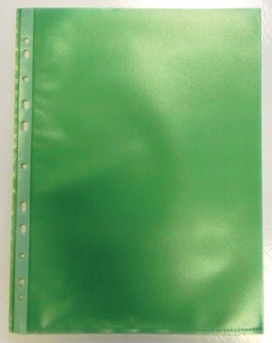 Bronyl Pochette perforée, vert, paquet de 50