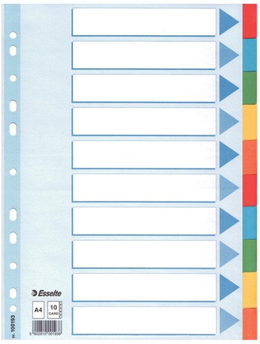 Esselte intercalaires, 10 onglets 1 Set