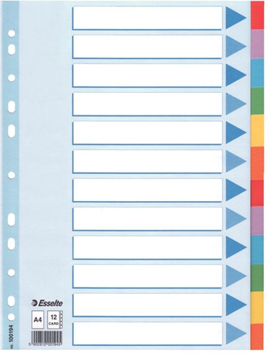 Esselte intercalaires, 12 onglets 1 Set