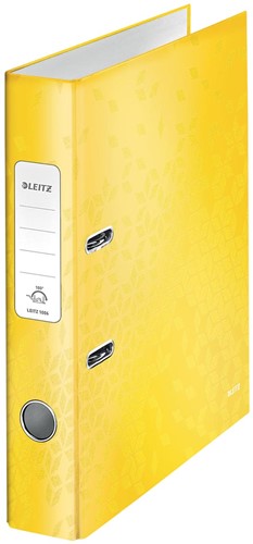 Leitz WOW classeur à levier, jaune, dos de 5,2 cm
